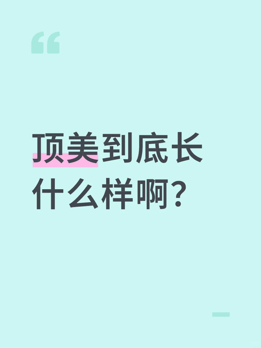 什么是顶美？