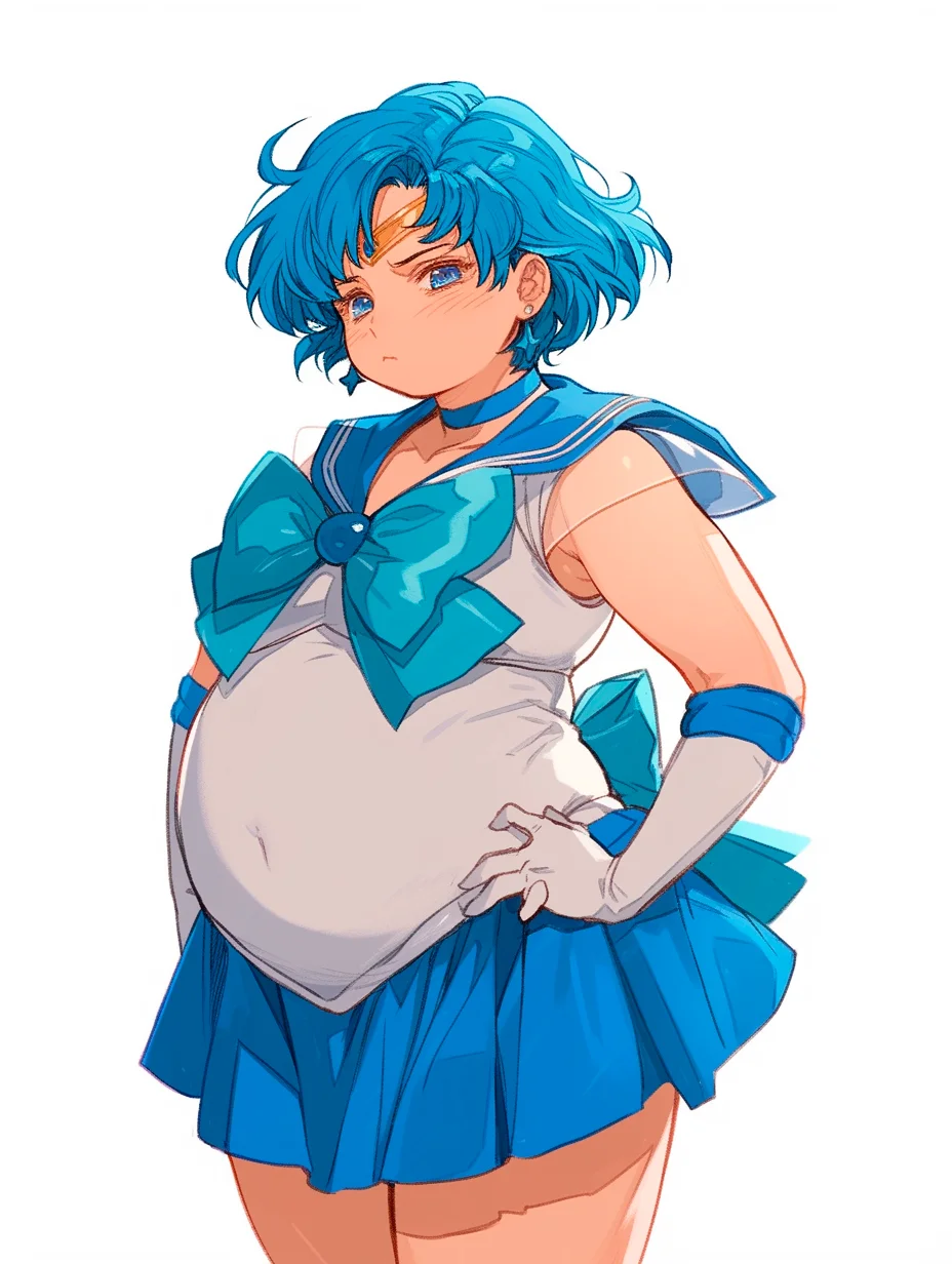 美少女壮士·水野亚美 手绘线稿［咒语］