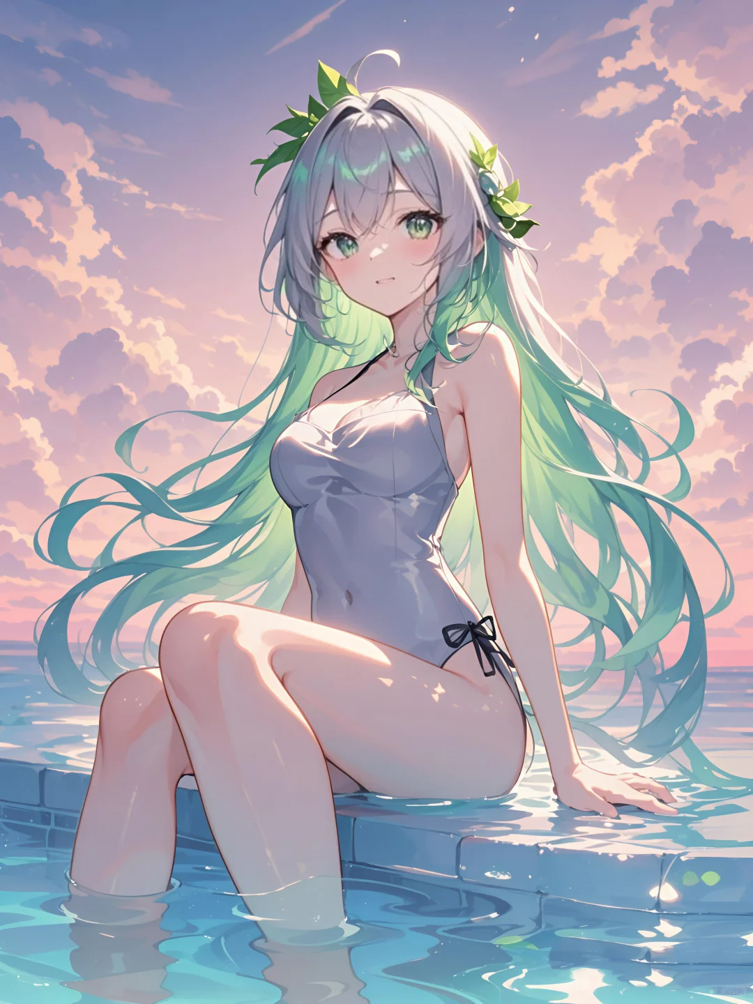 泳池边的少女/二次元少女