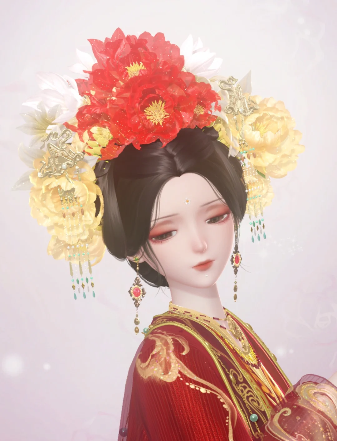 啊啊啊！这簪花美人的发型也太绝了！