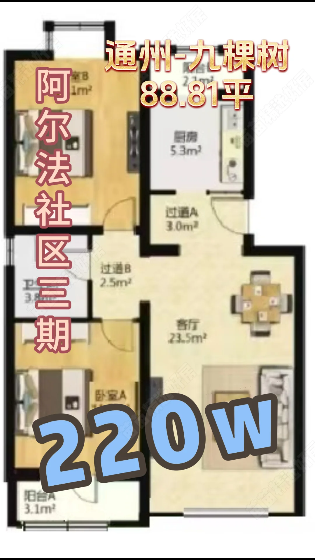 通州宝藏拍卖房！「南北通透板楼」！