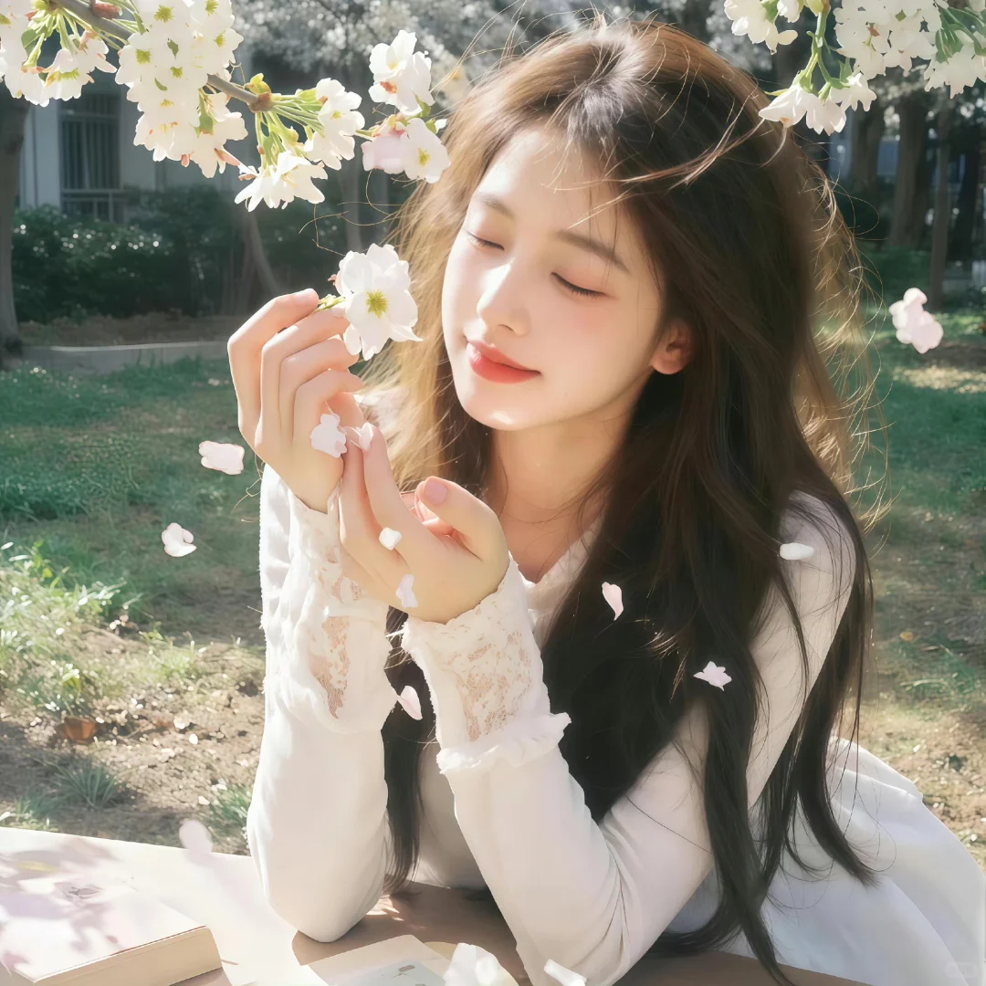 WeChat//美女与花头像🍃