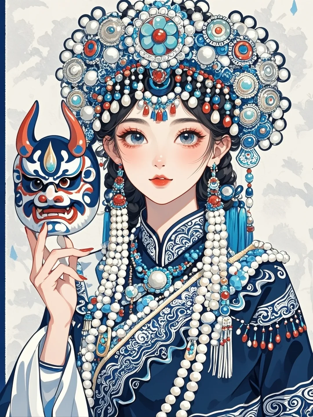【民族蜡染】戏曲美人11