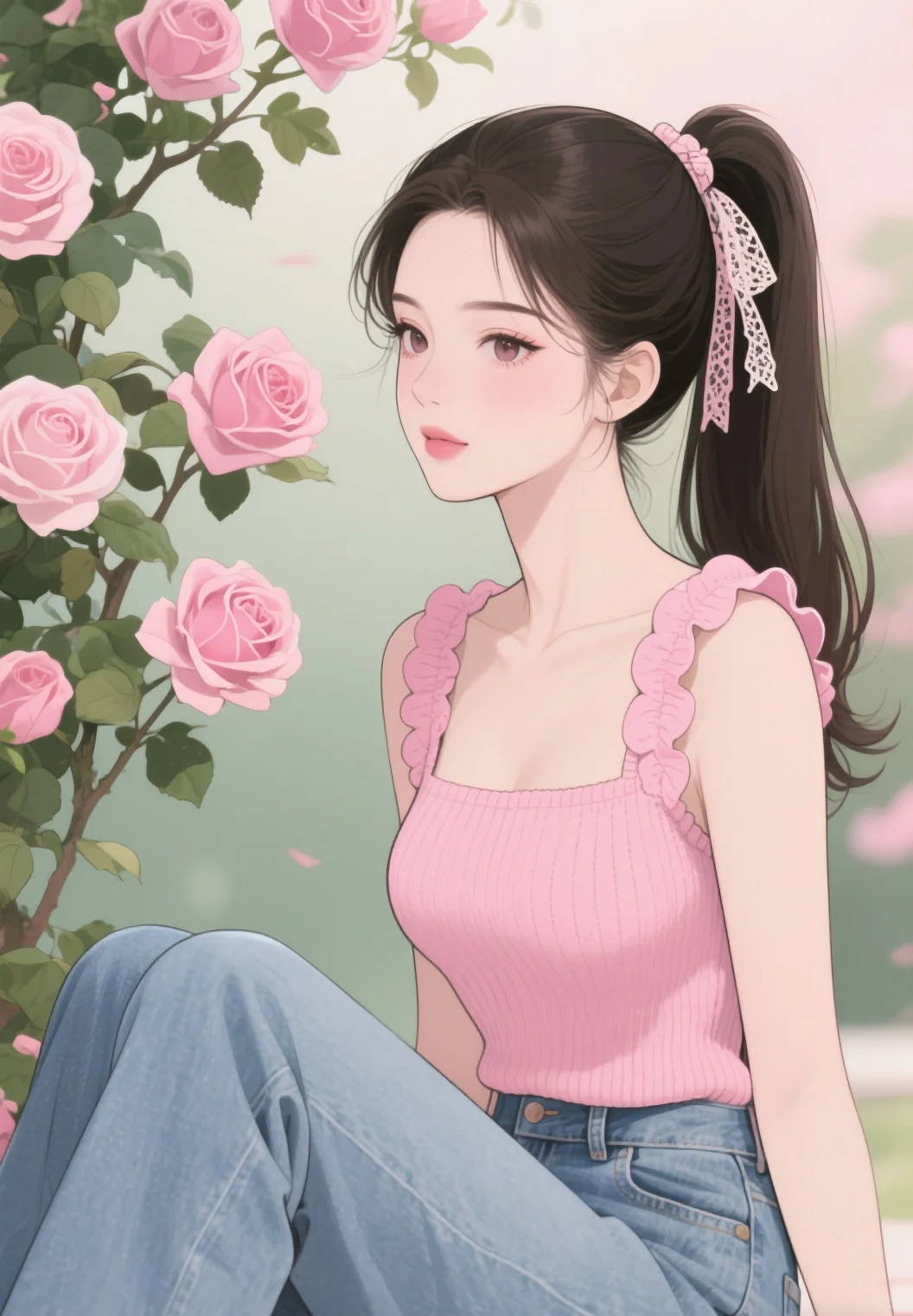 唯美插画头像