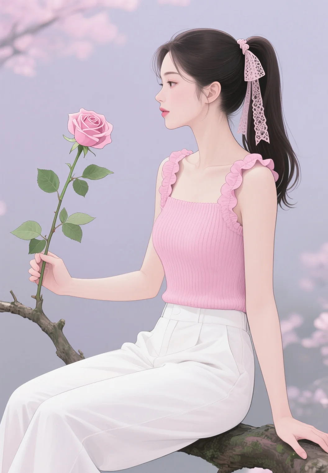 唯美插画头像