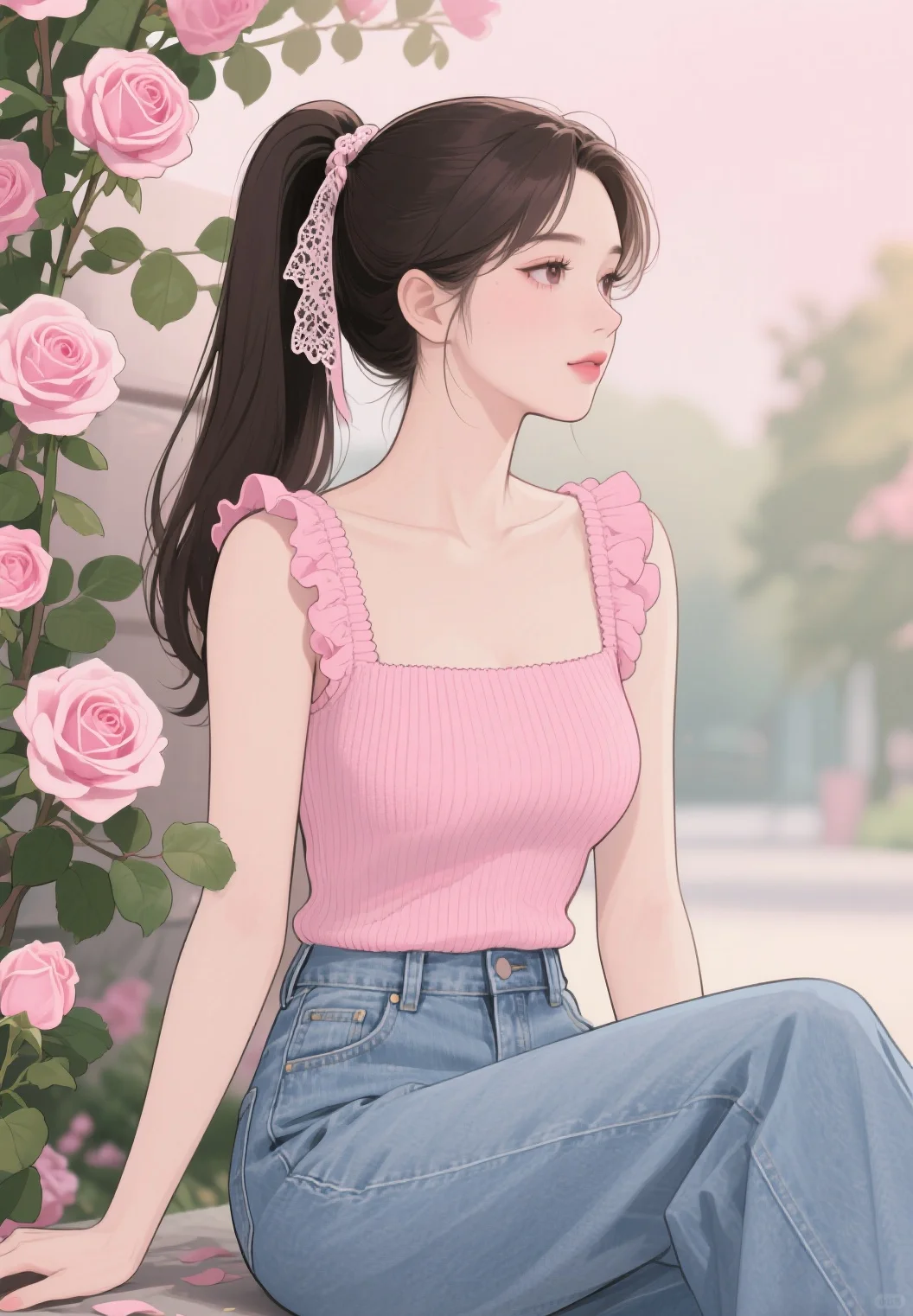 唯美插画头像