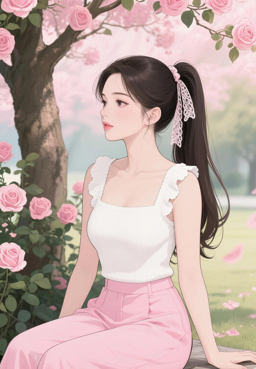唯美插画头像