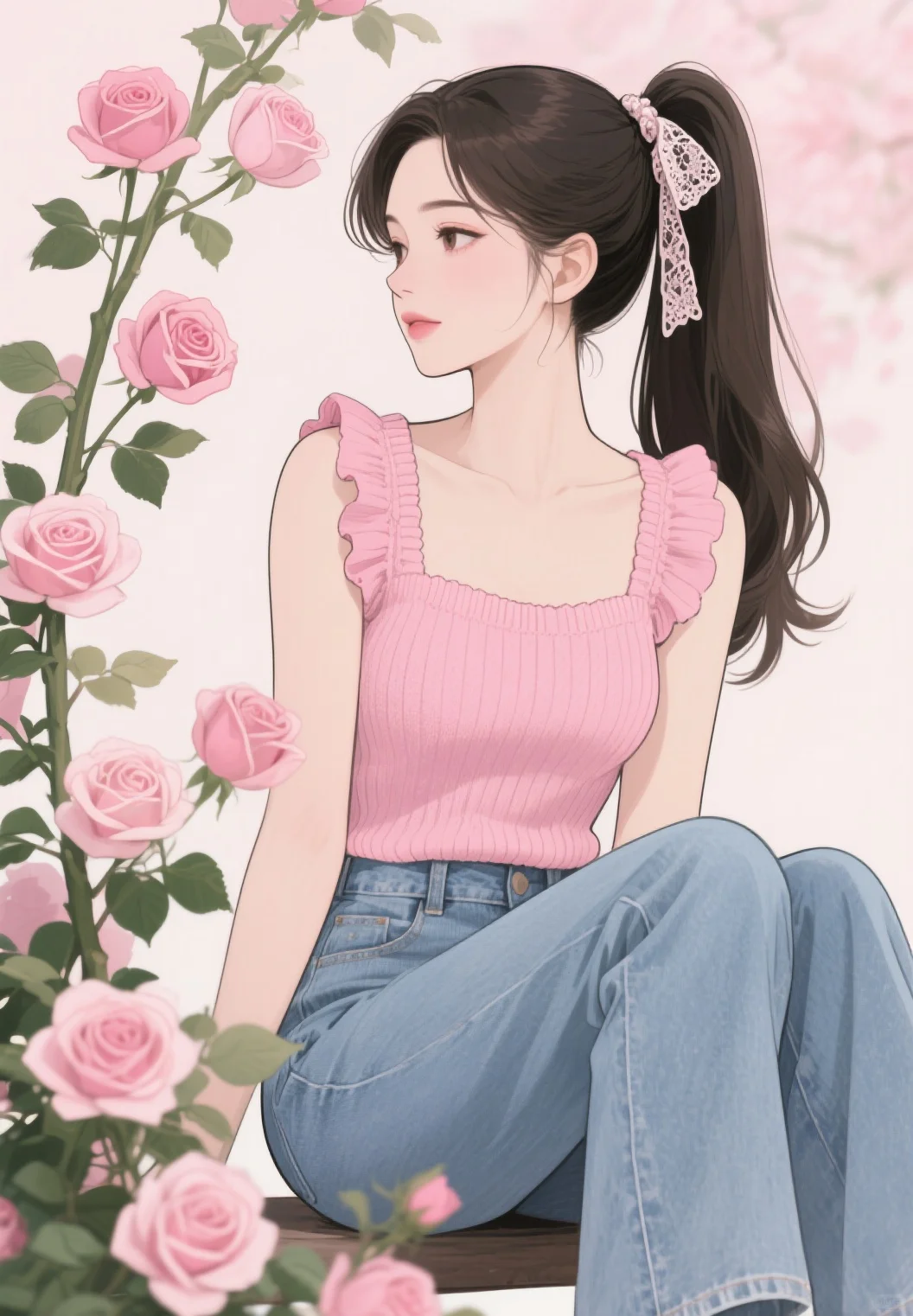 唯美插画头像