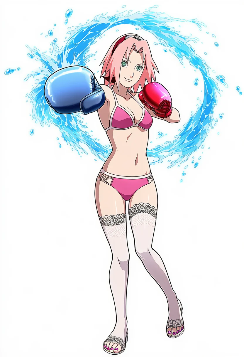 🌸春野樱拳击辣妹风！火影粉狂喜穿搭！