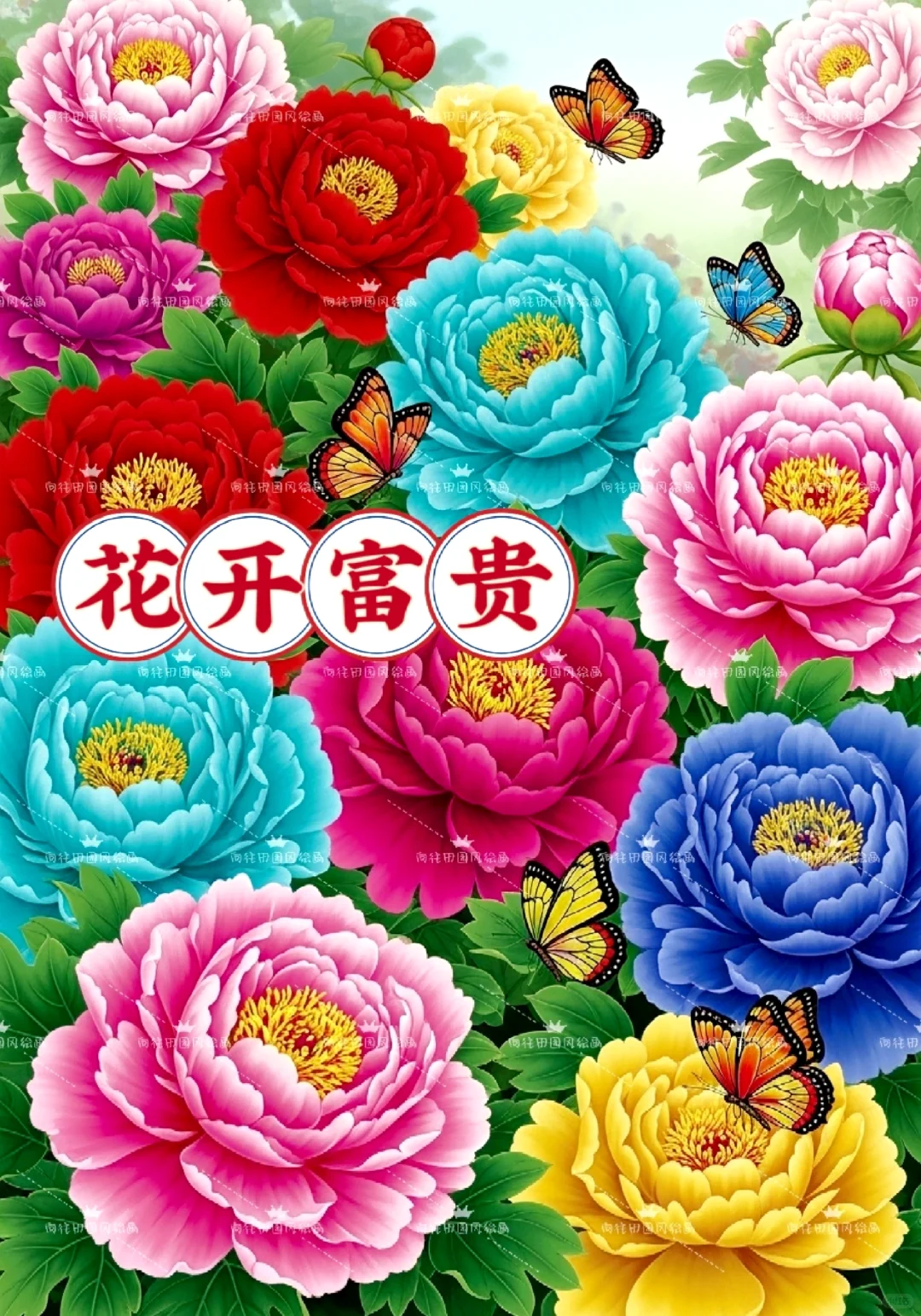 娇艳牡丹，花开富贵