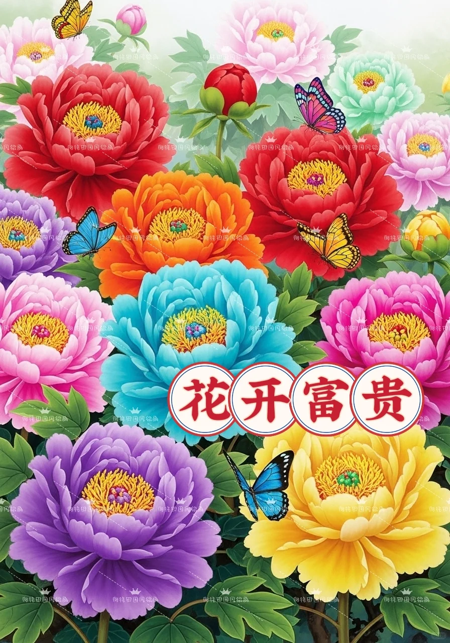 娇艳牡丹，花开富贵