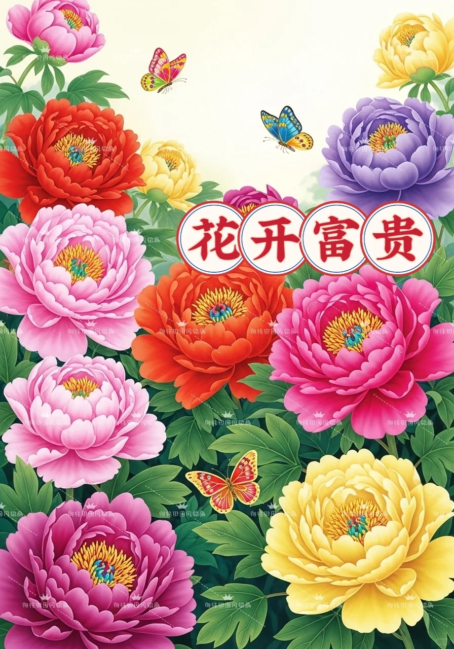娇艳牡丹，花开富贵