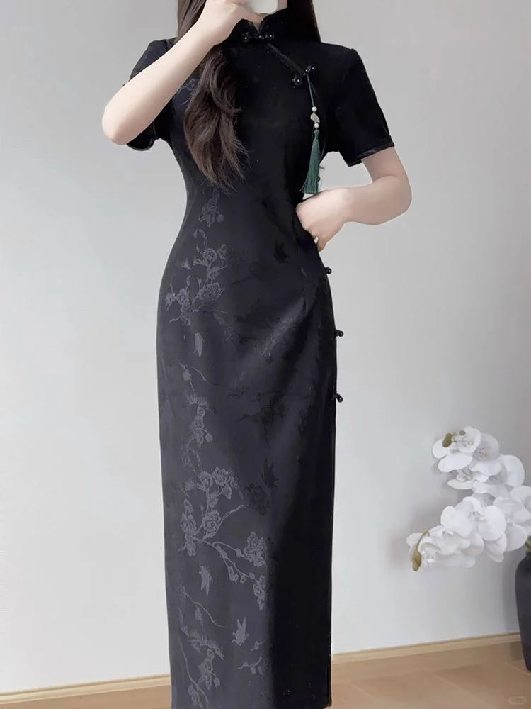 🖤 暗夜旗袍｜酷飒显瘦炸了！