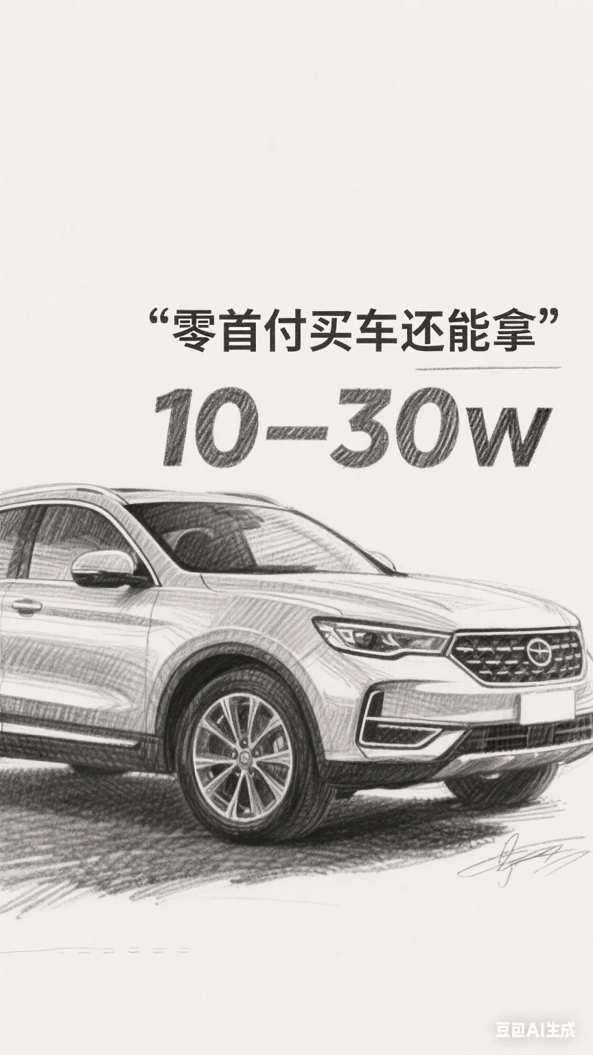 0首付拿车，倒拿钱