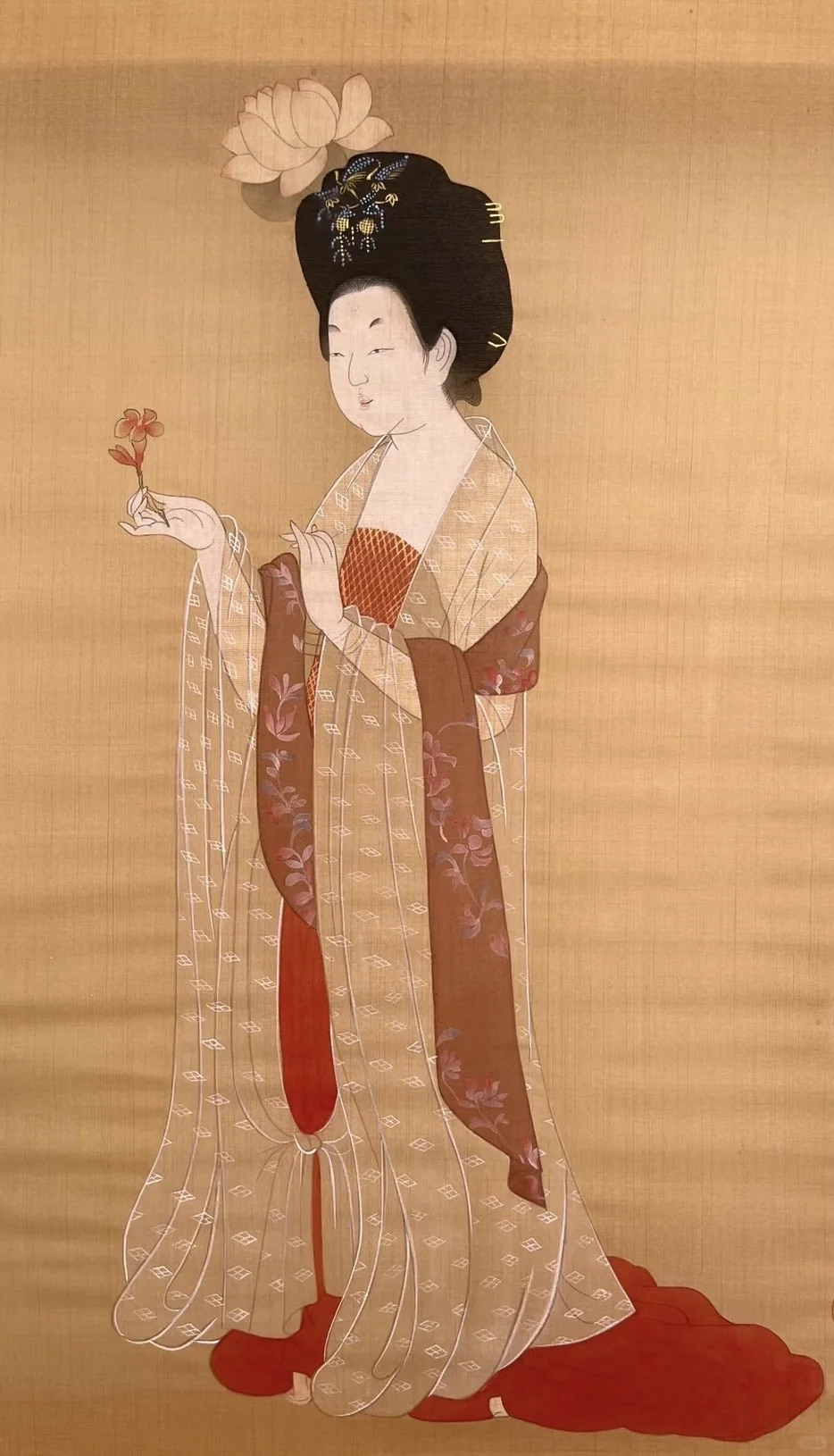 拈花仕女- 临《簪花仕女图》局部