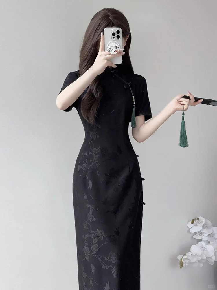 🖤 暗夜旗袍｜酷飒显瘦炸了！