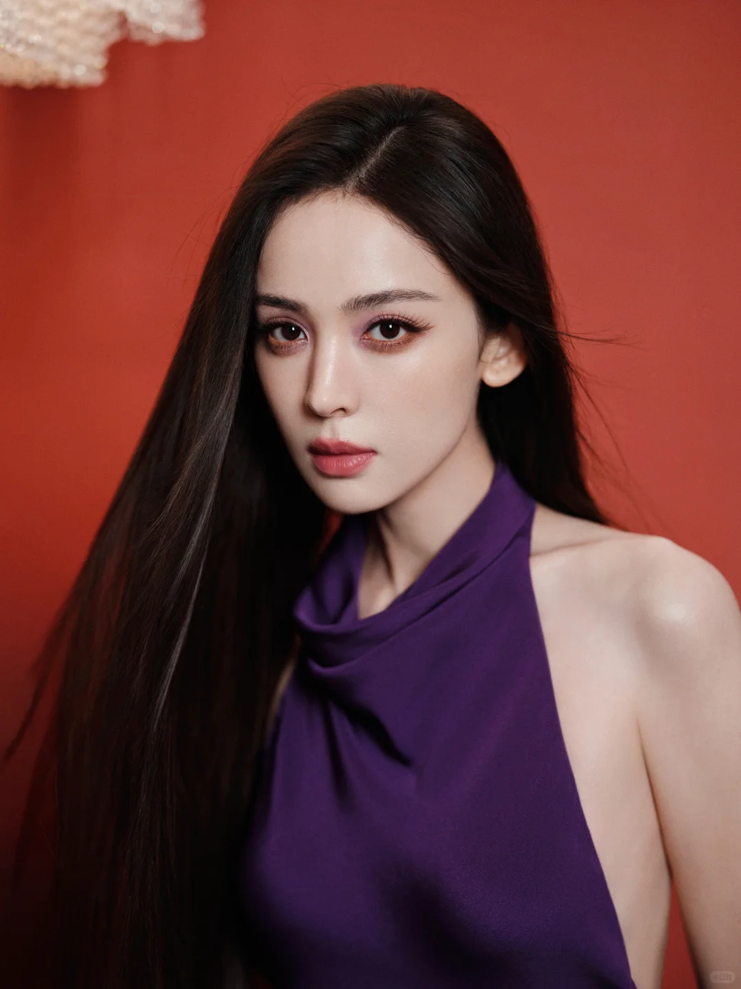 娜扎｜极简纯紫💜依旧高贵优雅又魅惑冷艳