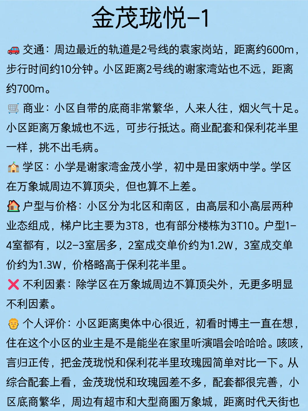 重庆九龙坡区看房总结（五）