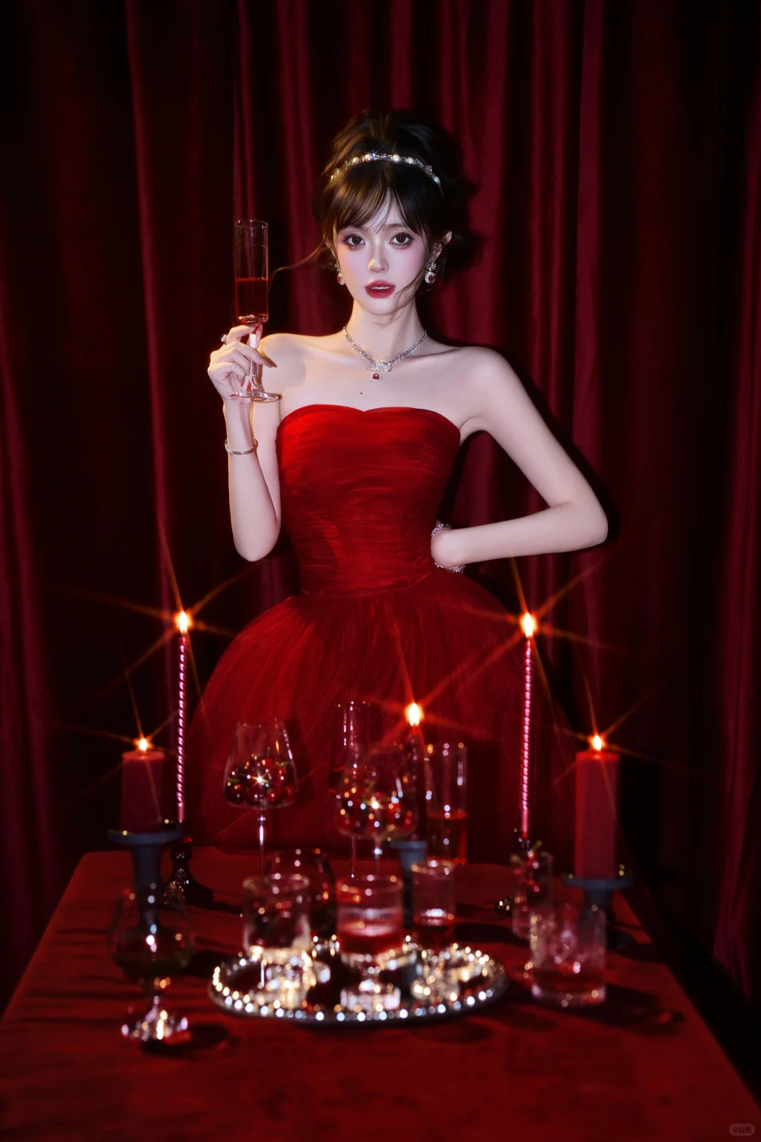 馥郁娇艳的红玫瑰🥀这组生日写真大满分！