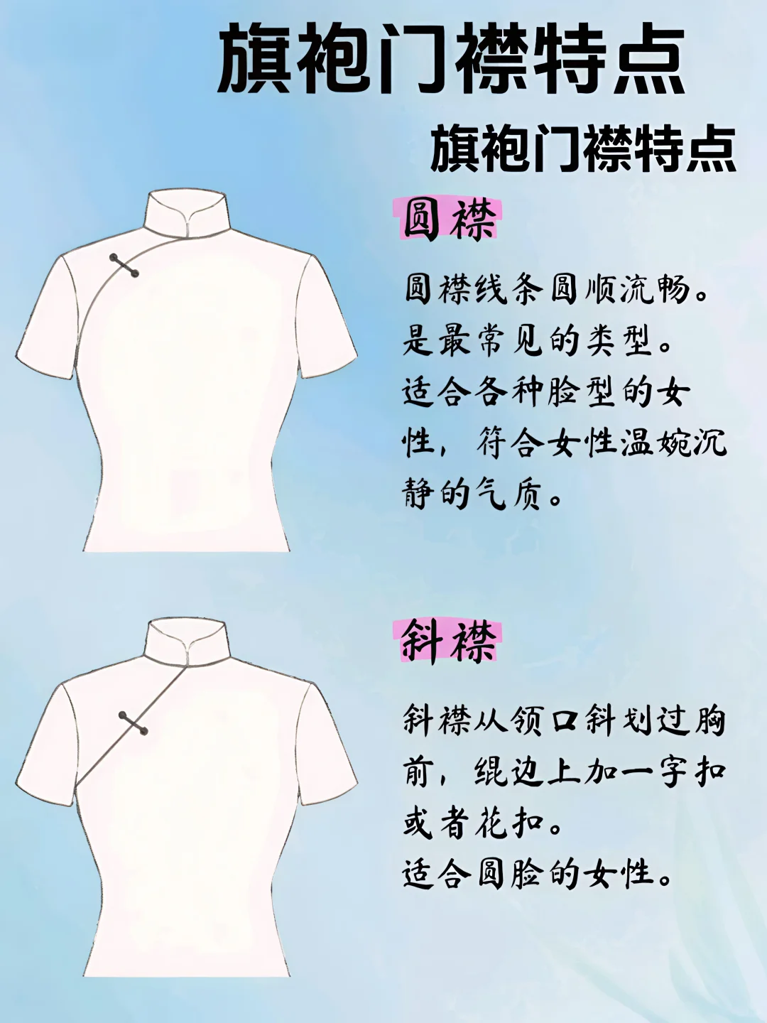 看懂门襟，选旗袍轻轻松松！