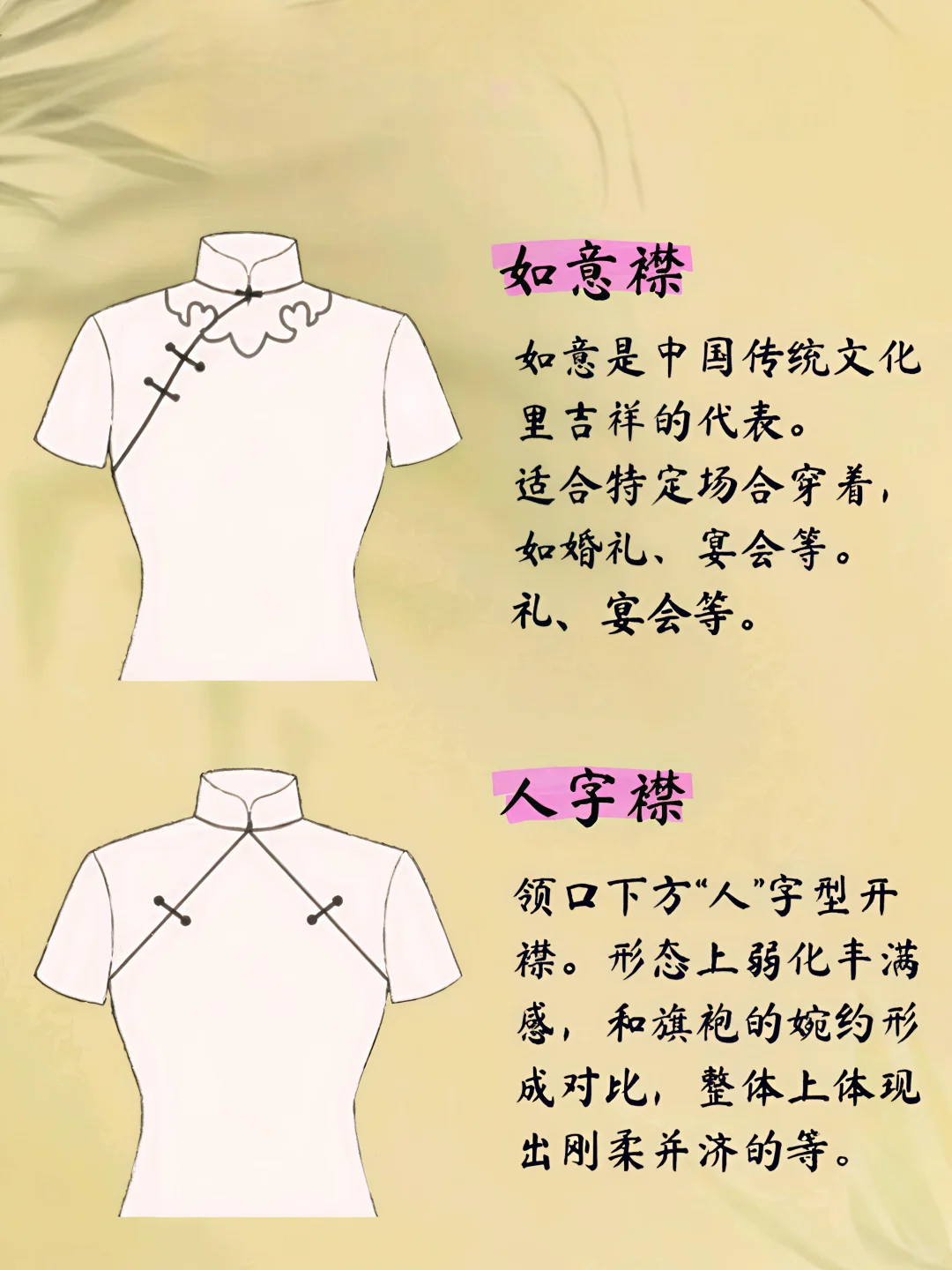 看懂门襟，选旗袍轻轻松松！