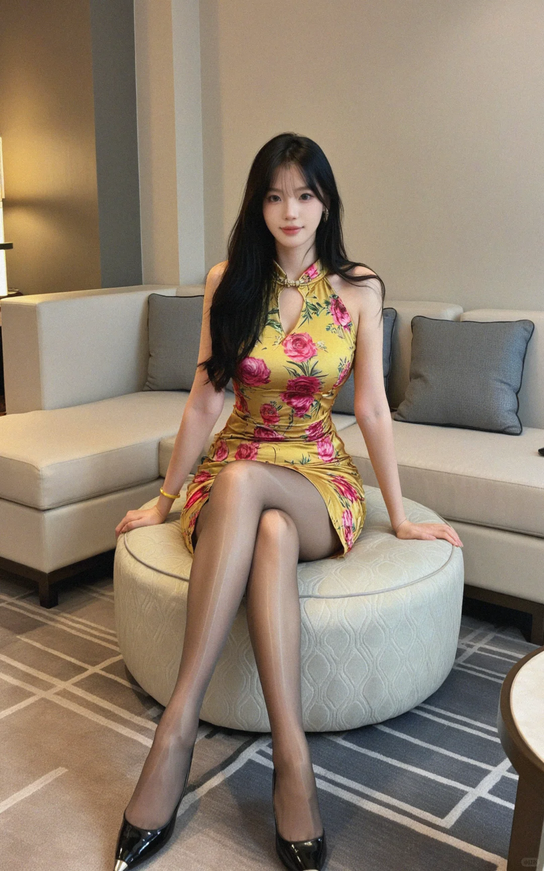 穿旗袍不好走路啊