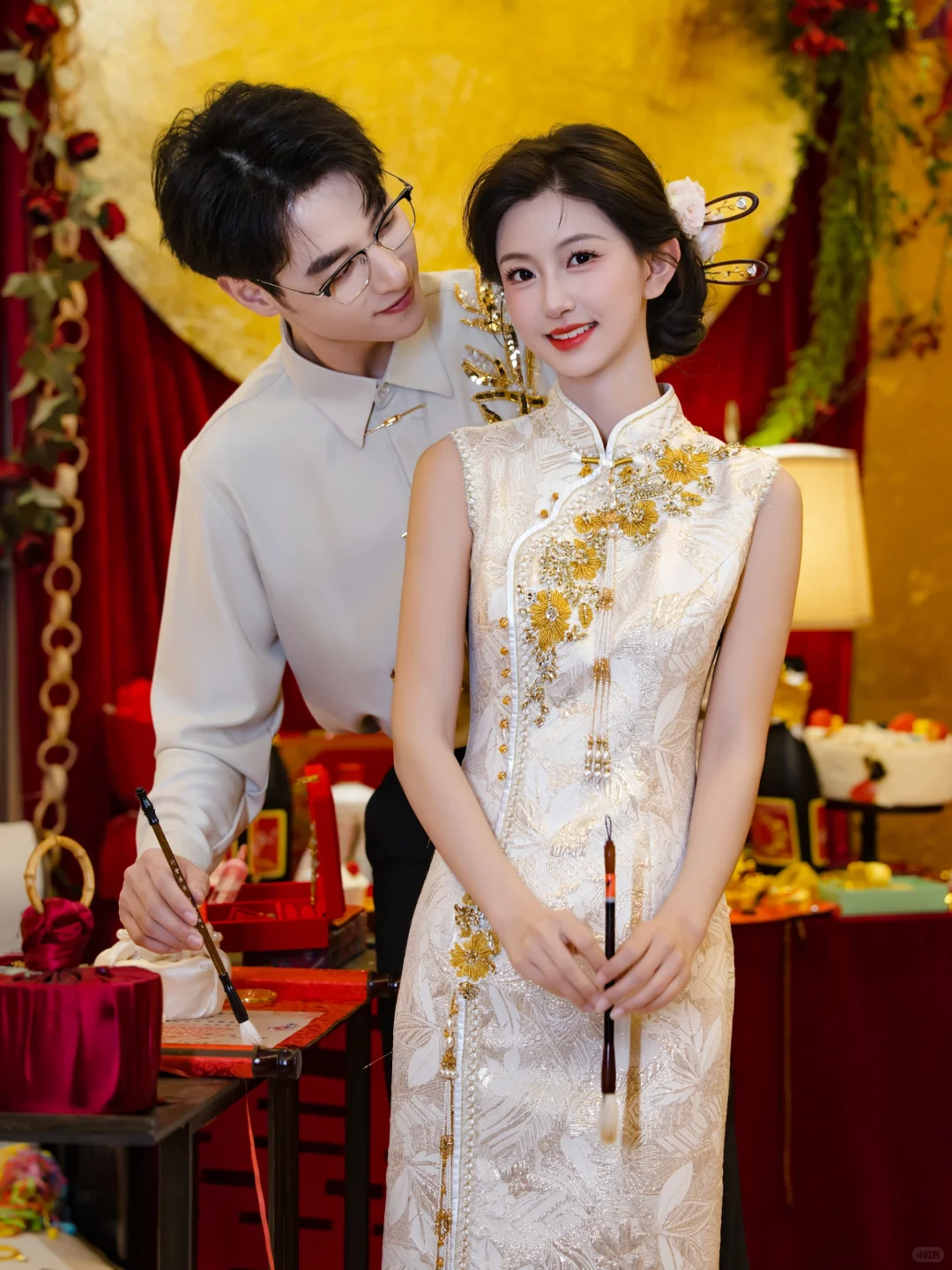 优雅白月光～订婚当天穿真的太美啦🥰