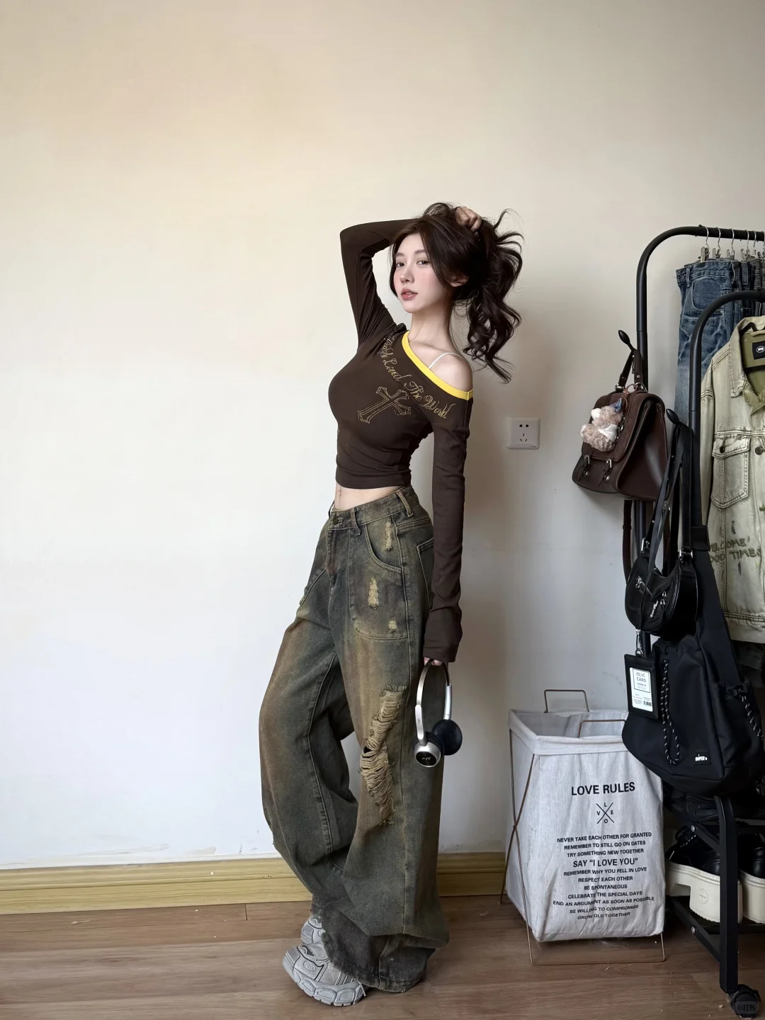 废土美式辣妹ootd ｜跟我一起逃离世界吧🎧