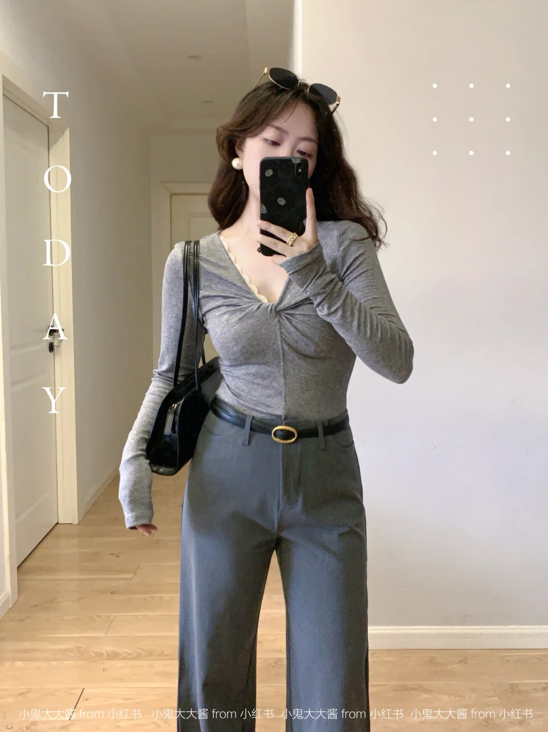 灰色系气质入秋🩶通勤穿这套显瘦又有女人味