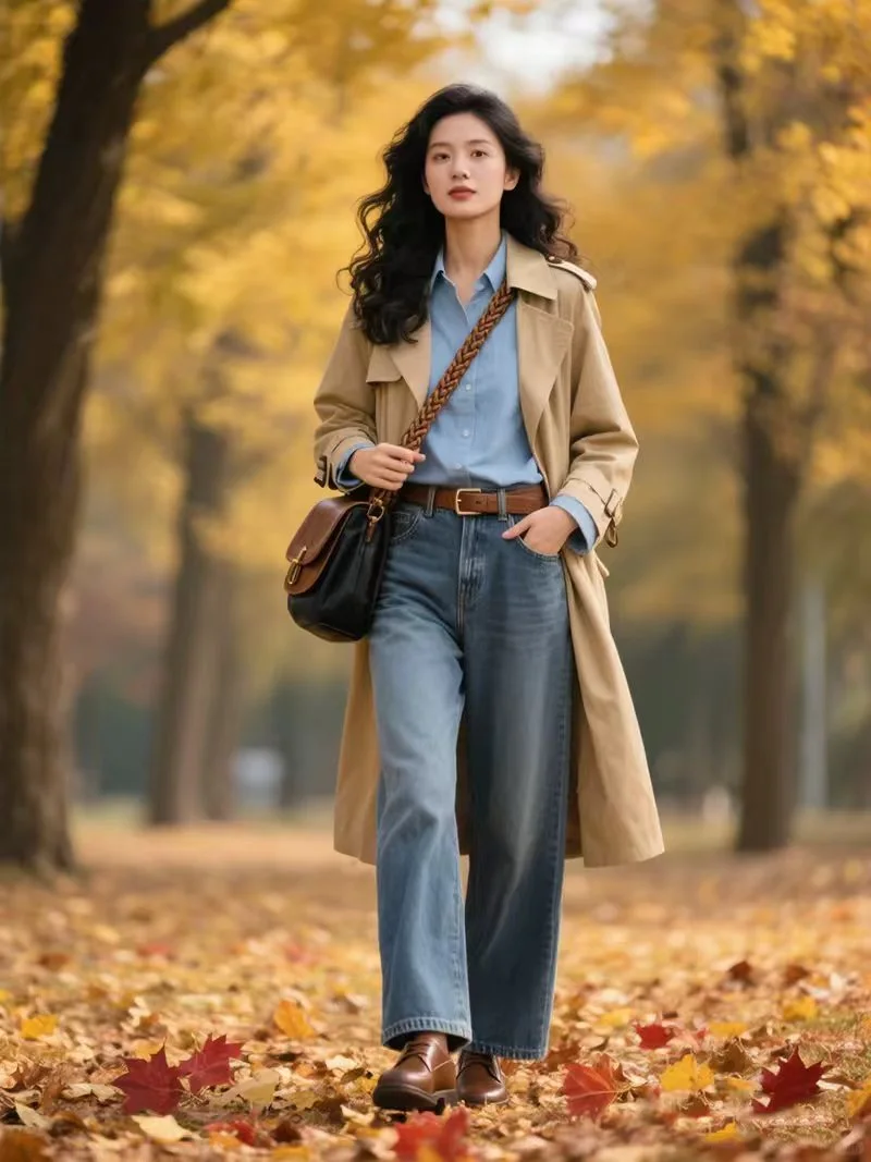分享相册里的风衣女人