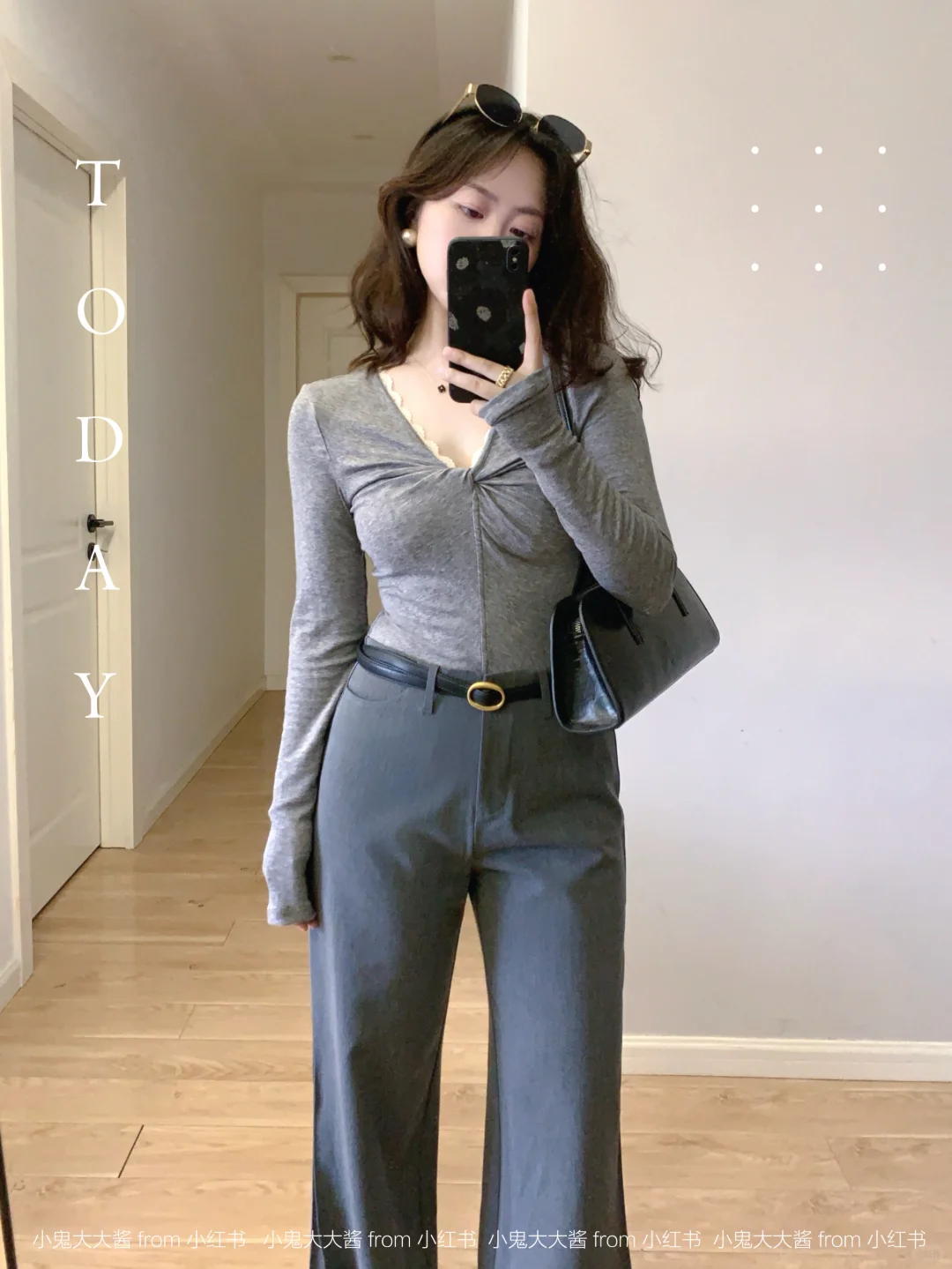 灰色系气质入秋🩶通勤穿这套显瘦又有女人味