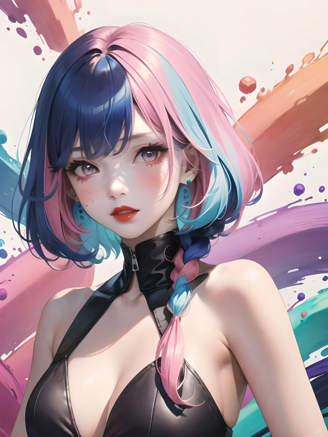 AI绘画🎨：粉色系美女头像背景
