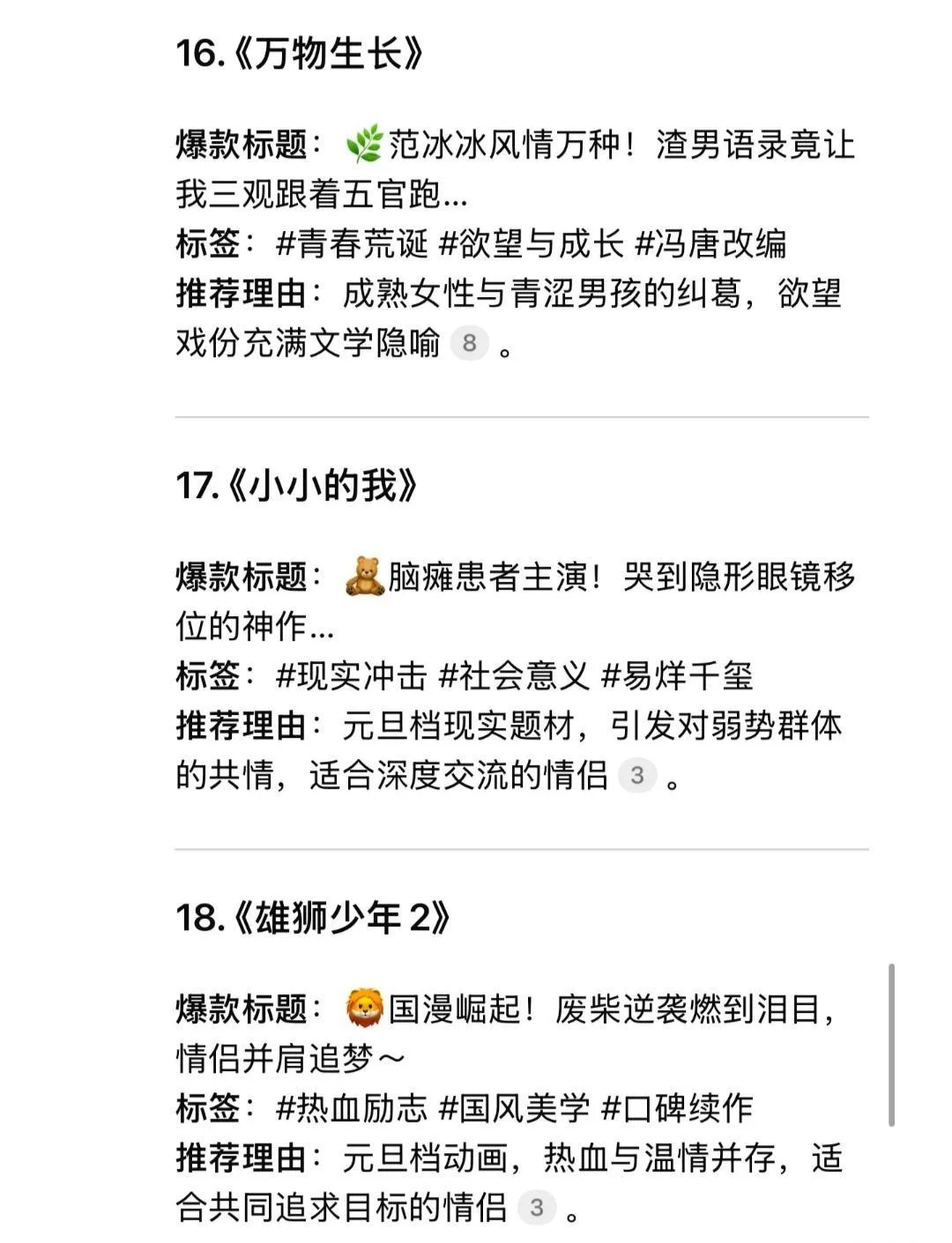 🔥甜蜜到窒息！情侣深夜片单20部👀🎬