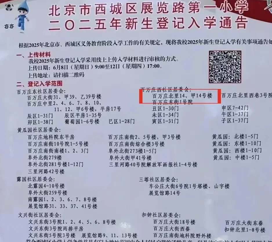 落户上学有风险：西城学区百万佳苑八大问题
