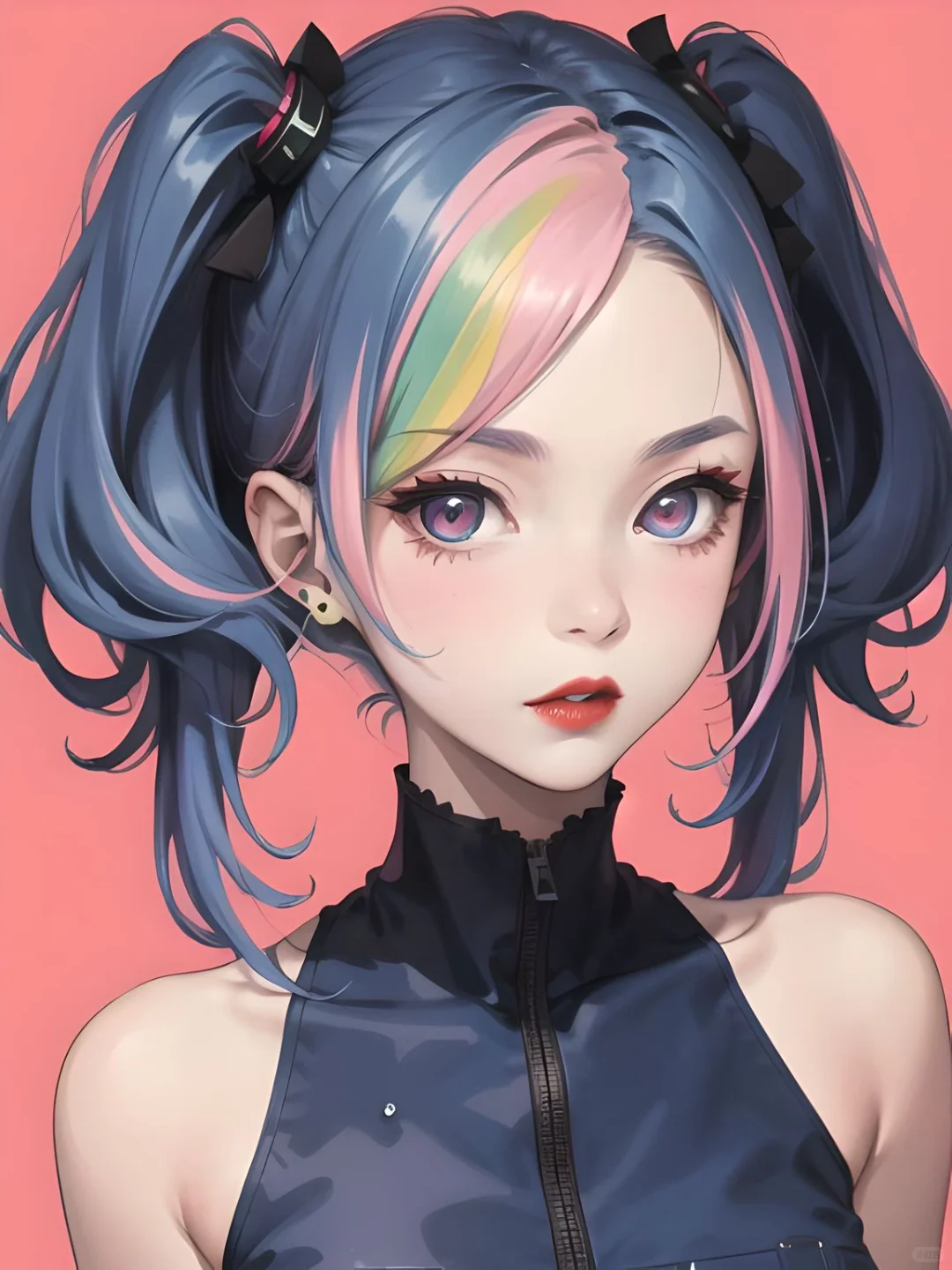 AI绘画🎨：粉色系美女头像背景