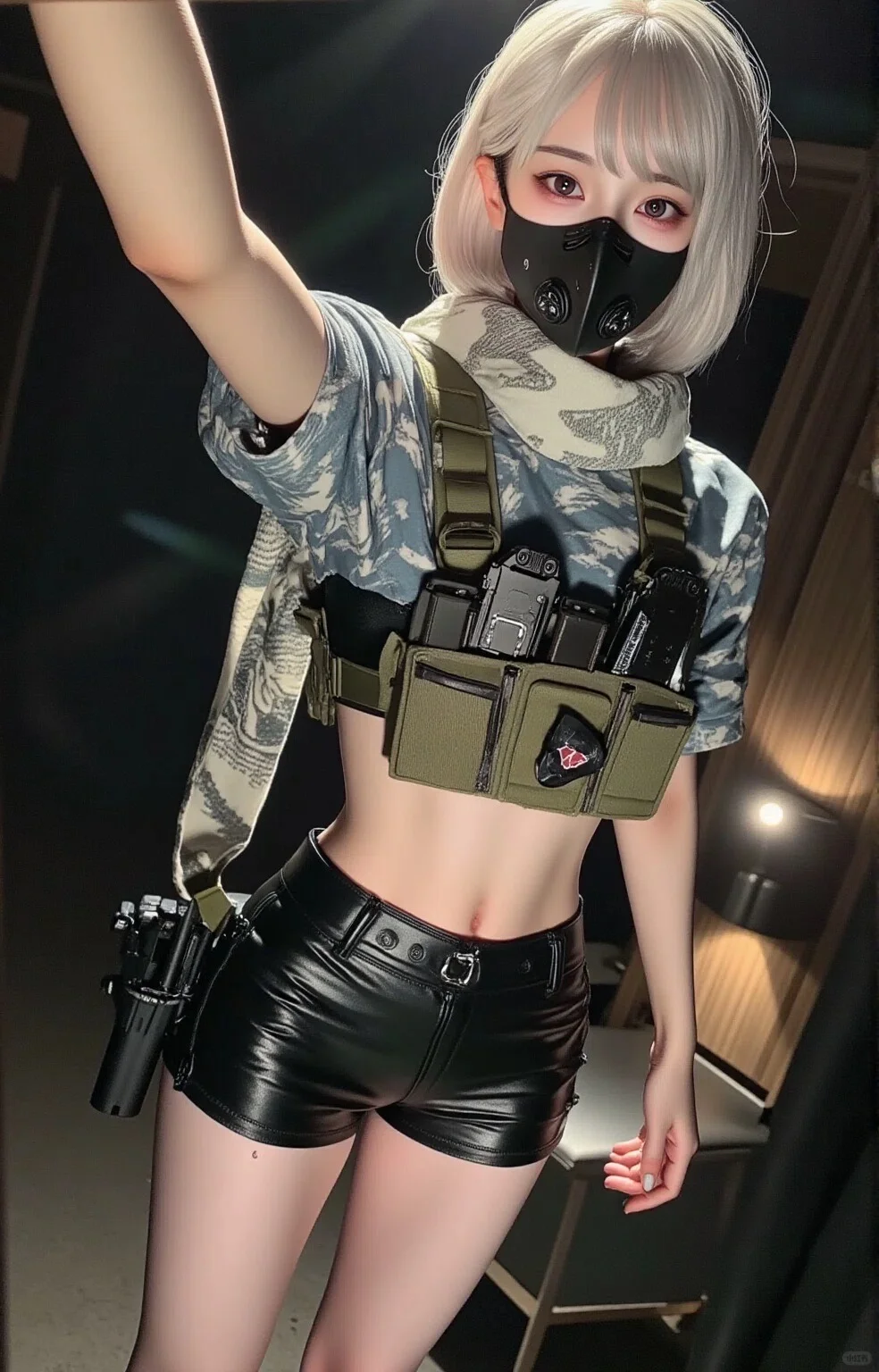 三角洲美女对镜自拍～
