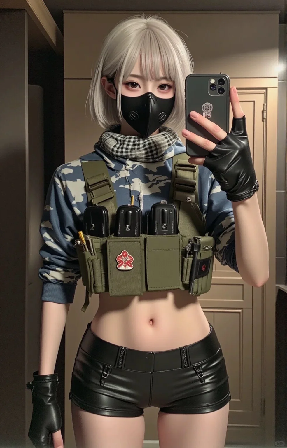 三角洲美女对镜自拍～