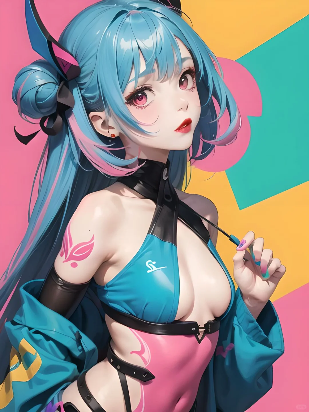 AI绘画🎨：粉色系美女头像背景