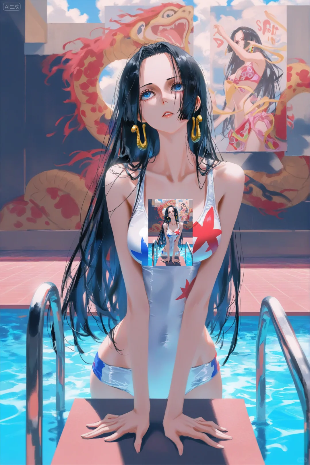 女帝泳装ai 漏一点就违规无语了