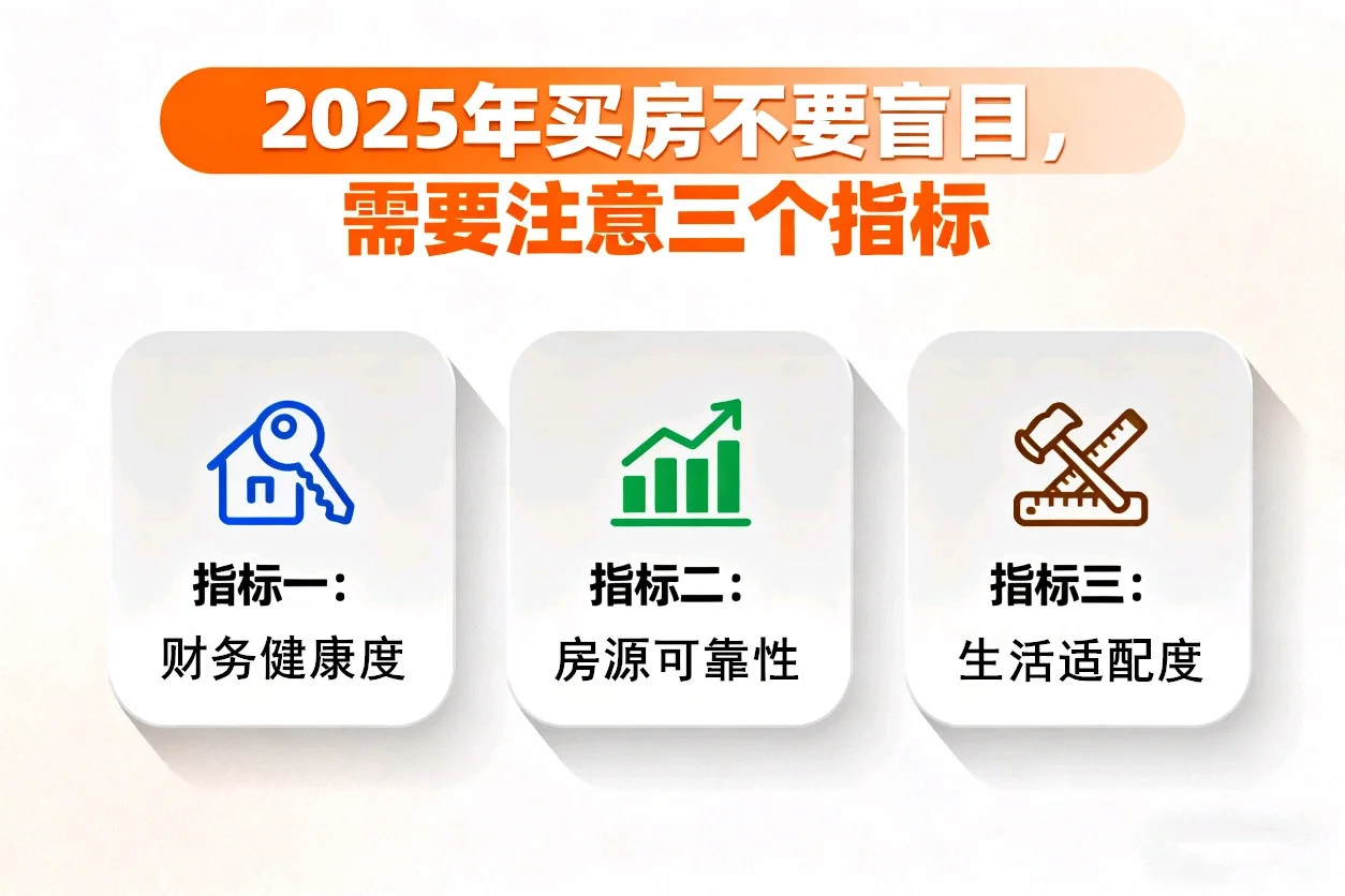 2025买房别瞎冲，首套房要看的3个硬指标