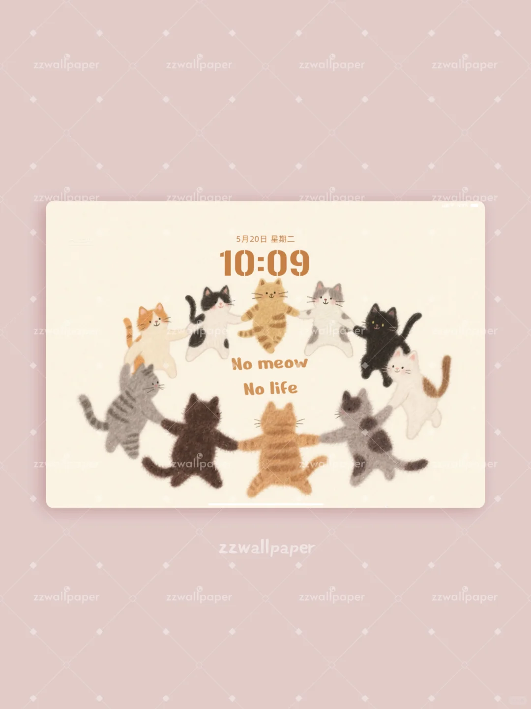 No meow No life🐈｜平板壁纸