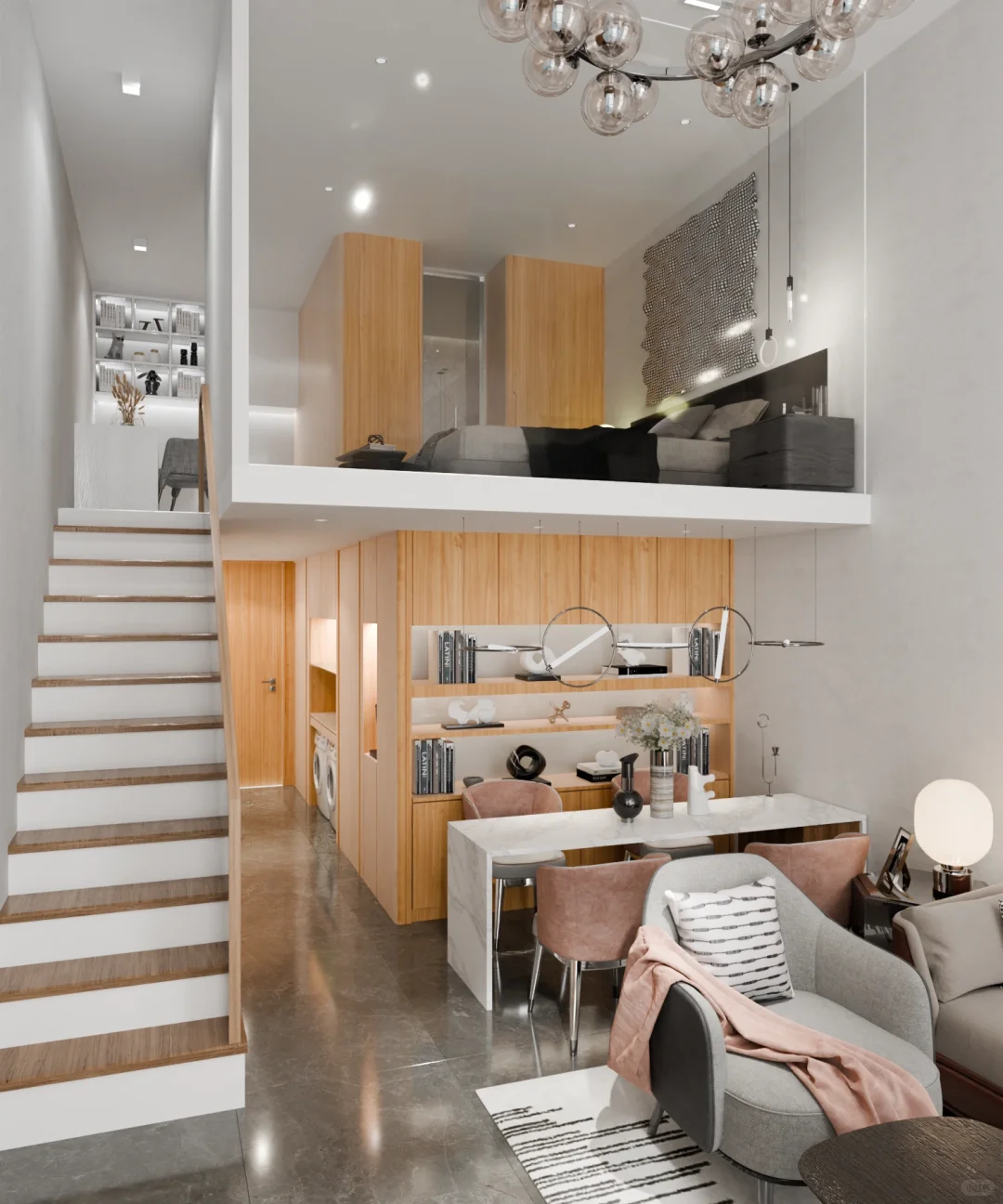 blender室内渲染LOFT公寓
