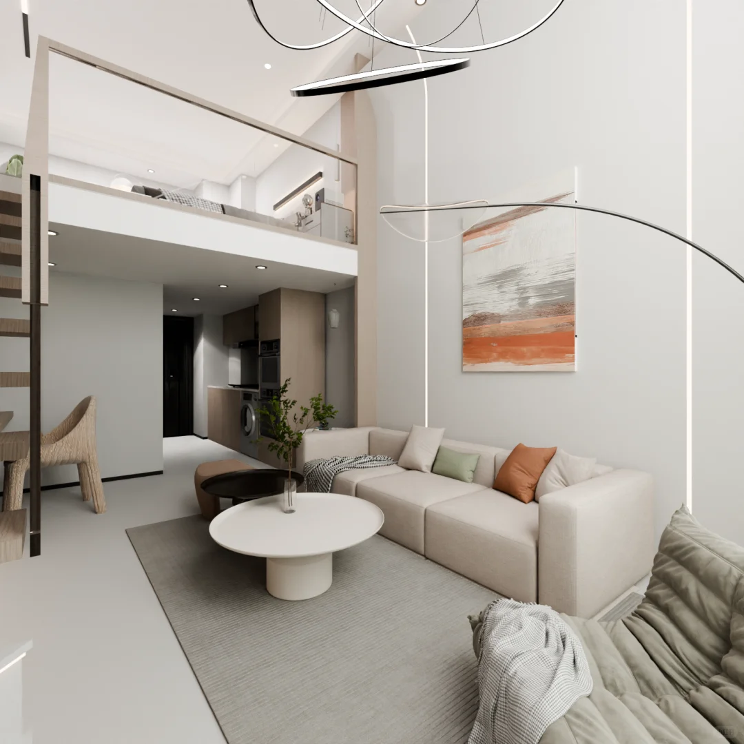 blender室内渲染LOFT公寓