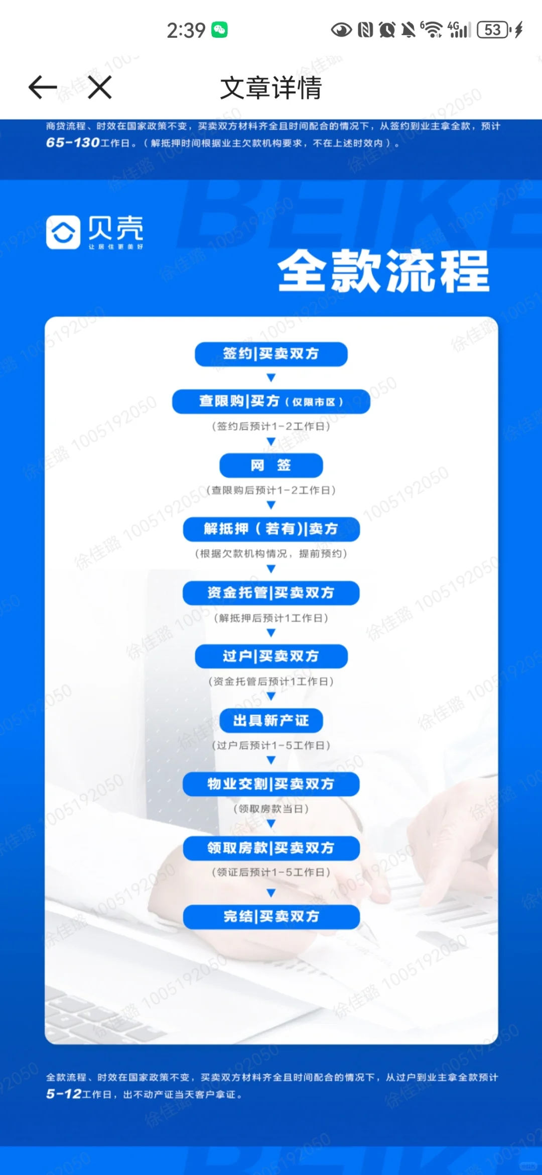 买卖房屋交易流程