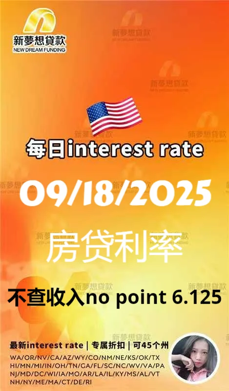 09/18/2025美国贷款利率