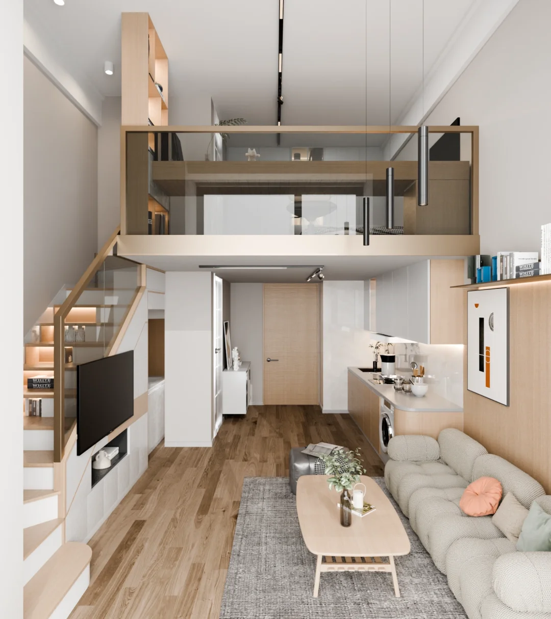 blender室内渲染LOFT公寓