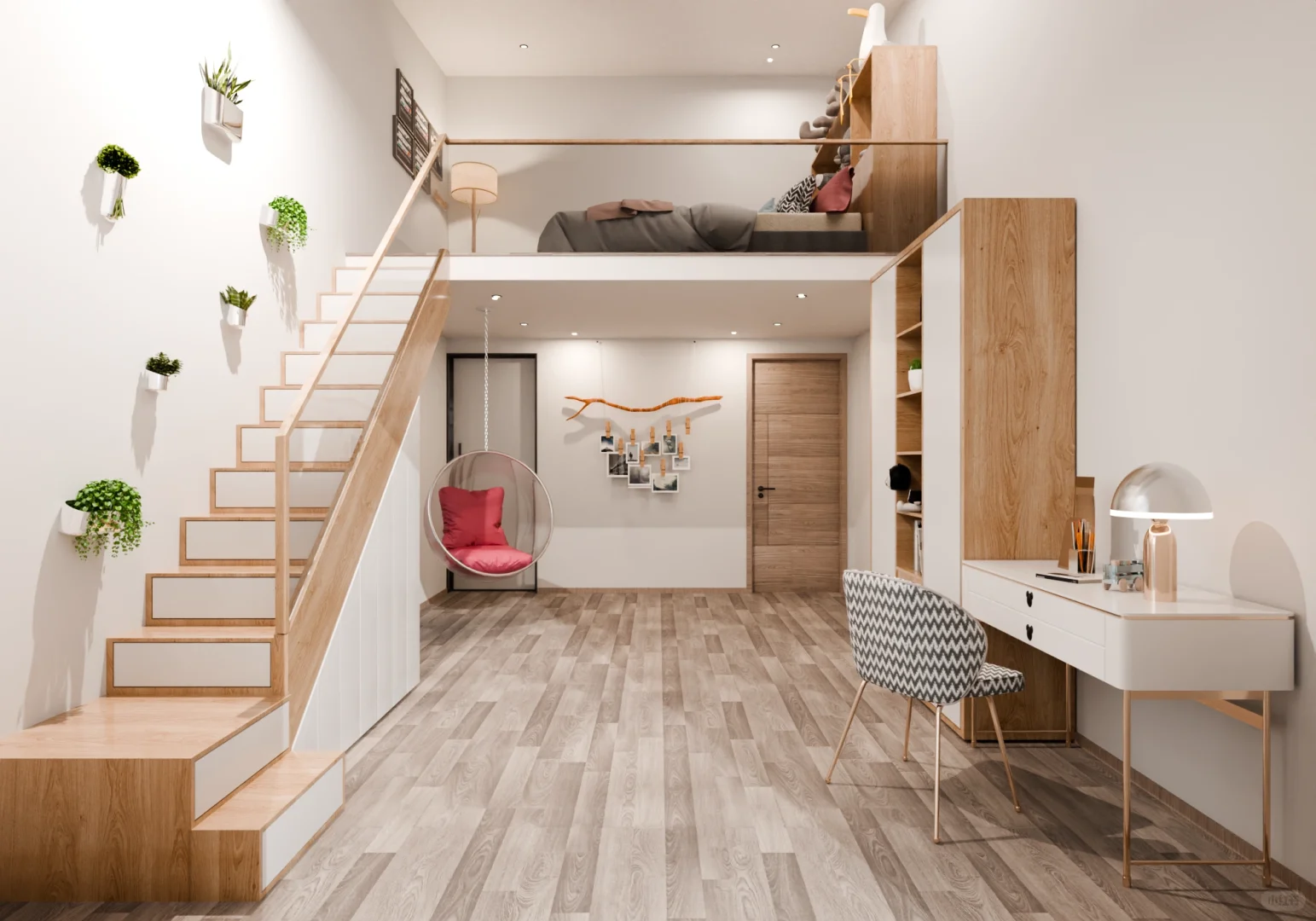 blender室内渲染LOFT公寓