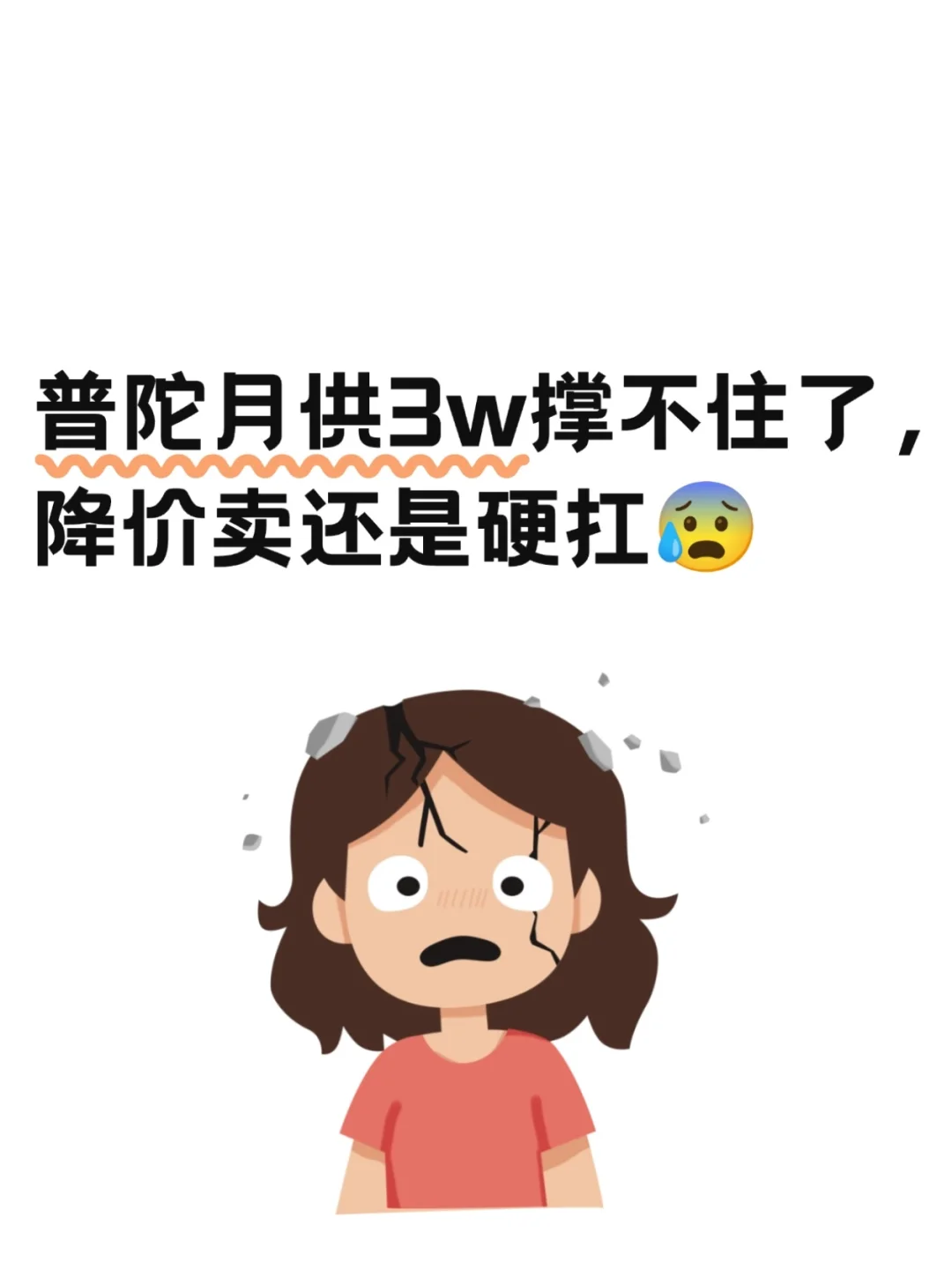 普陀月供3w撑不住了，降价卖还是硬扛😰