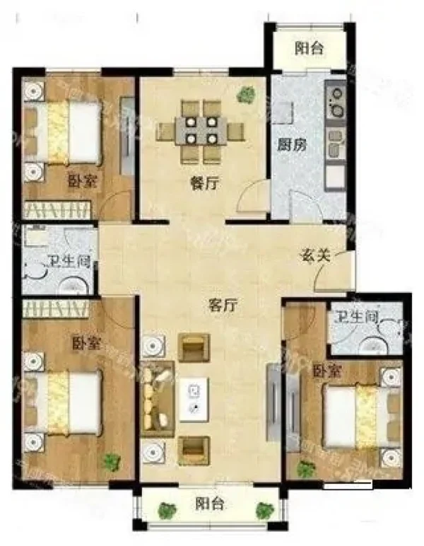 这个真是全网三室最喜欢的户型