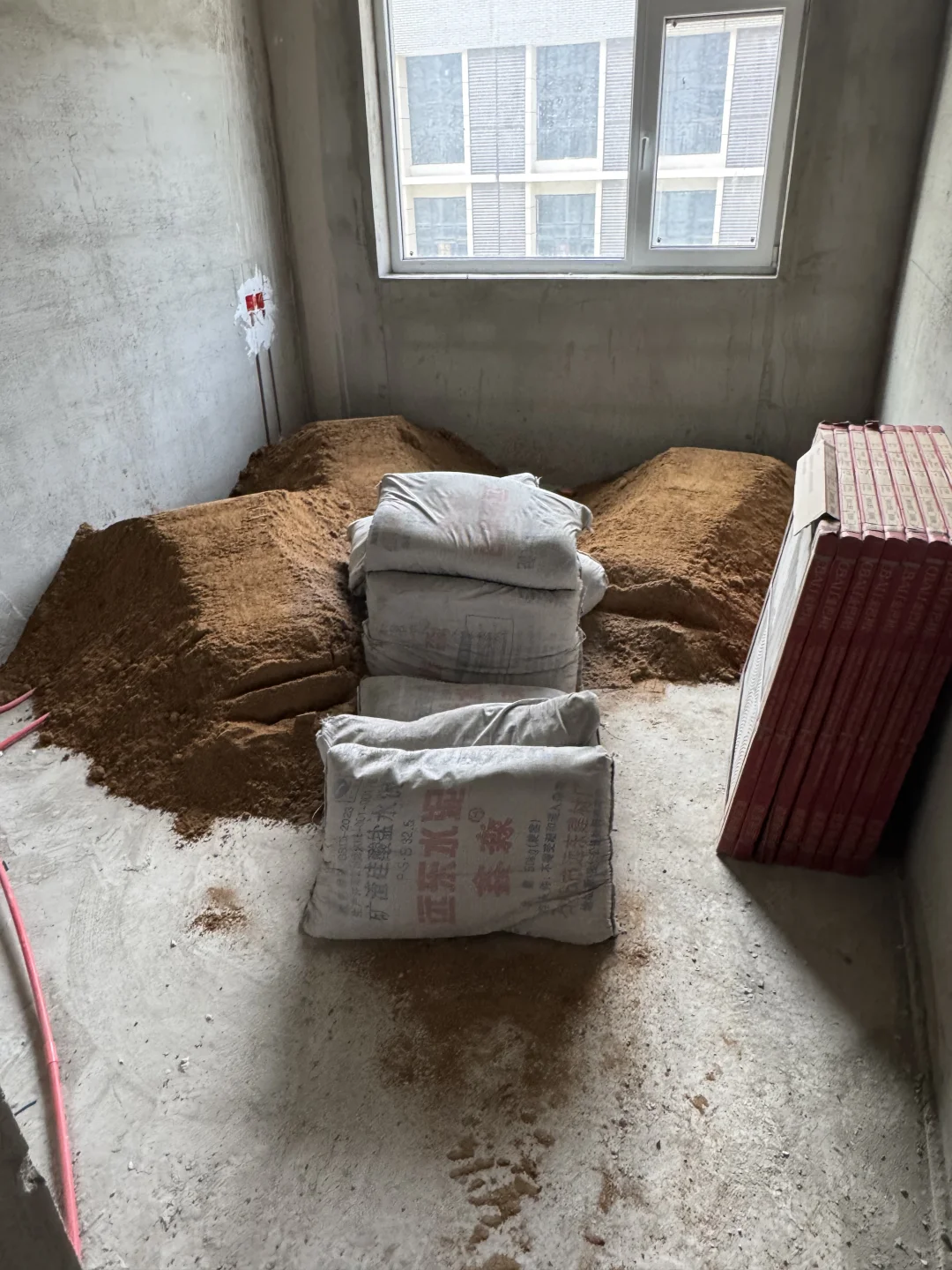 装修进度条+1瓷砖材料已就位，就等师傅开工